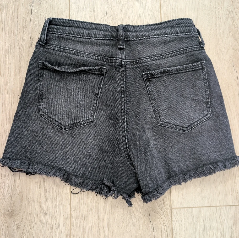 Abound Black Distressed Denim Shorts